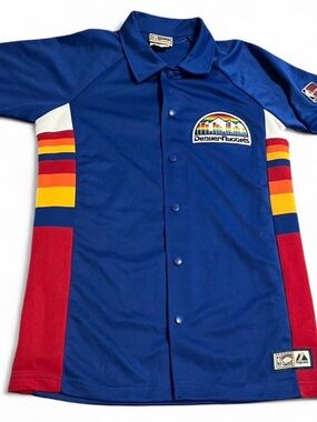 Men’s Vintage Majestic Hardwood Classics Denver Nuggets Warm Up Jersey XL